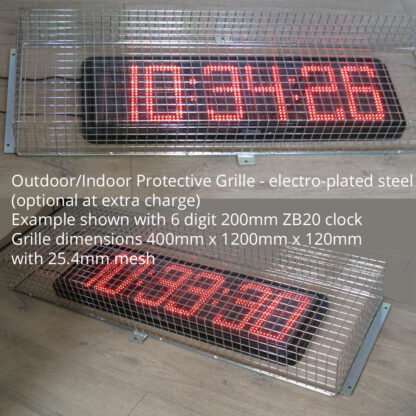 optional protective grille for clock