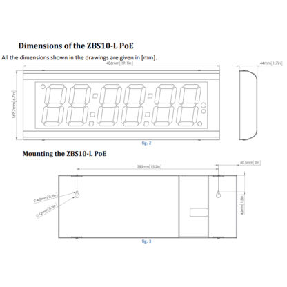 ZBS10-L 6-Digit PoE Clock - Image 3